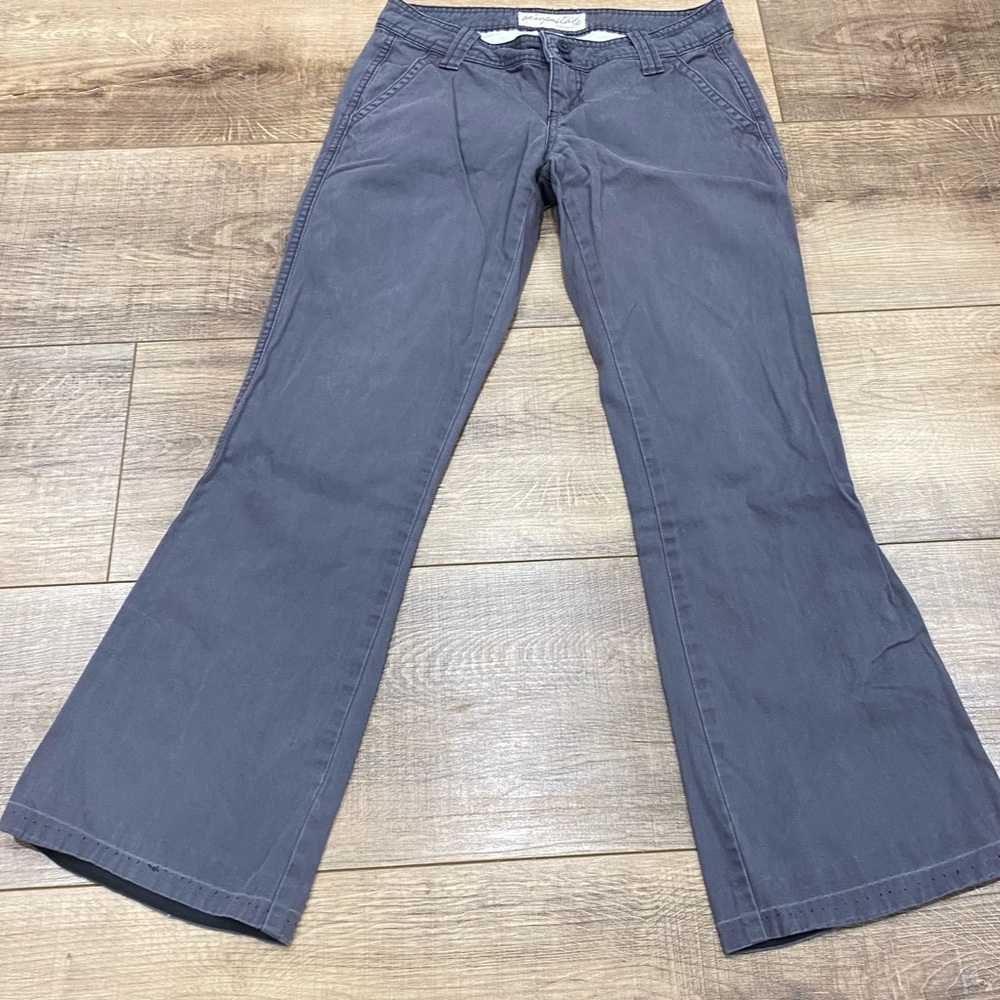 90’s Aeropostale Charcoal - blue Cotton Pants size 1/2 women’s casual wear